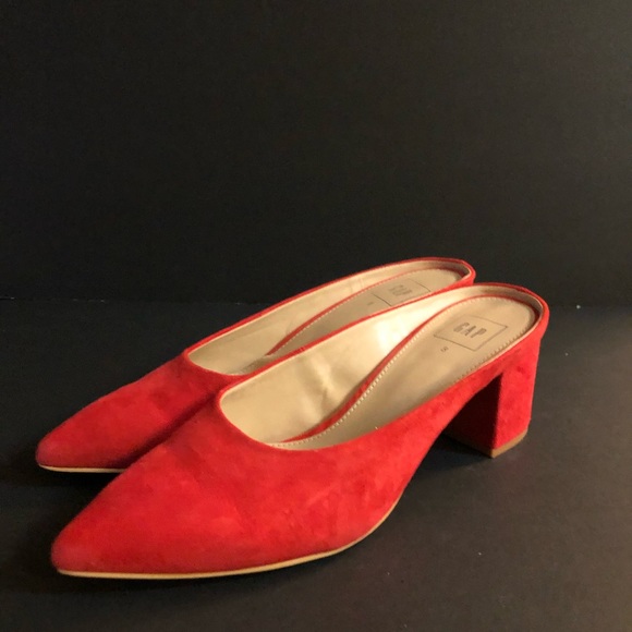 GAP Shoes - NIB GAP size 8 Red Mules Suede worn once*